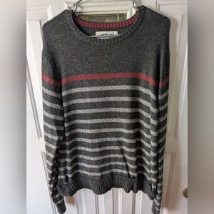 Urban Pipeline Men's Gray and Red Striped Sweater Size XL